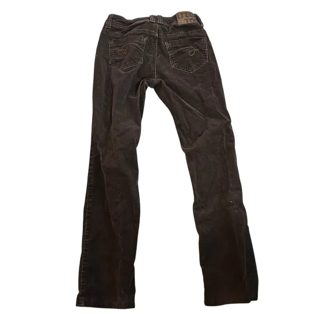 Vintage Y2K Limited Too Brown Corduroy Low Rise Bootcut Pants Girls Size 8